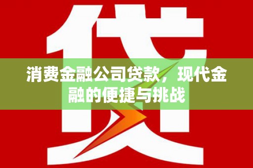 莿桐消费金融公司贷款，现代金融的便捷与挑战