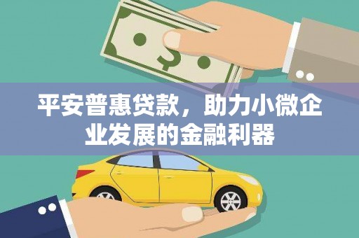 莿桐平安普惠贷款，助力小微企业发展的金融利器