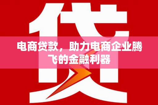 莿桐电商贷款，助力电商企业腾飞的金融利器