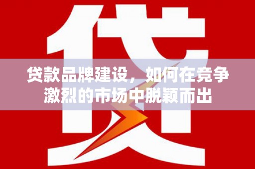 莿桐贷款品牌建设，如何在竞争激烈的市场中脱颖而出