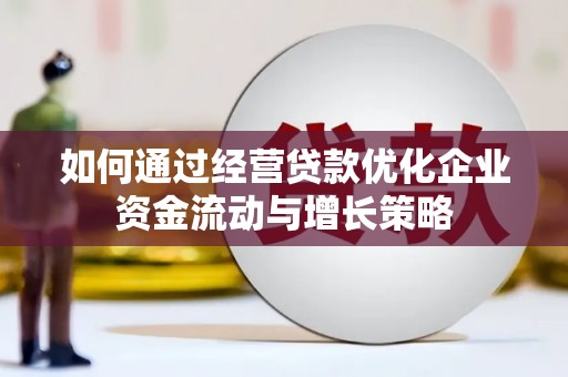 莿桐如何通过经营贷款优化企业资金流动与增长策略