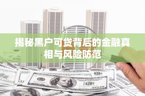 莿桐揭秘黑户可贷背后的金融真相与风险防范