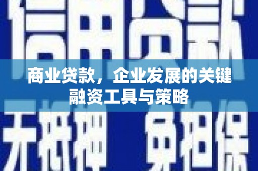 莿桐商业贷款，企业发展的关键融资工具与策略