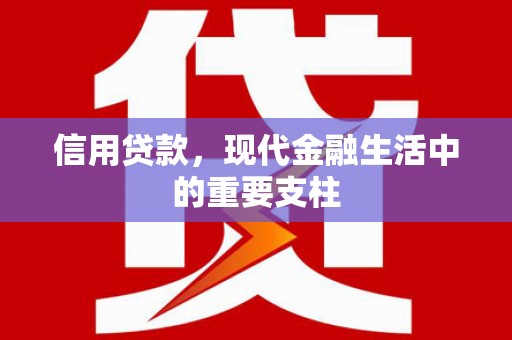 莿桐信用贷款，现代金融生活中的重要支柱