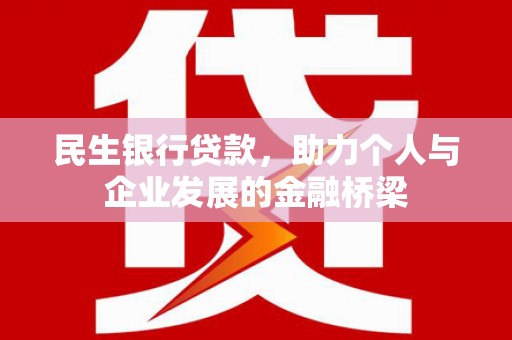 莿桐民生银行贷款，助力个人与企业发展的金融桥梁