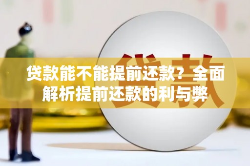 莿桐贷款能不能提前还款？全面解析提前还款的利与弊