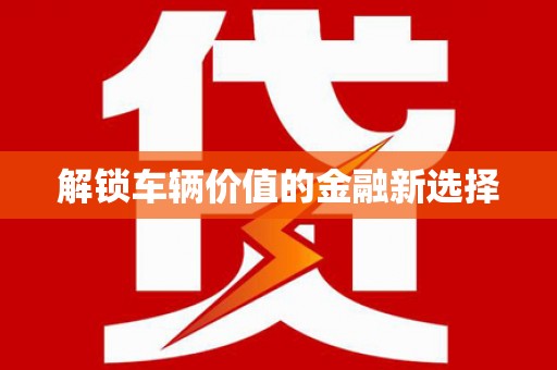 莿桐解锁车辆价值的金融新选择