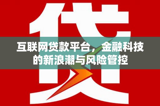 莿桐互联网贷款平台，金融科技的新浪潮与风险管控
