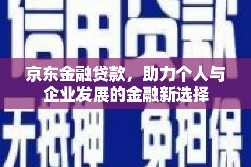 莿桐京东金融贷款，助力个人与企业发展的金融新选择