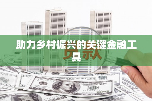 莿桐助力乡村振兴的关键金融工具
