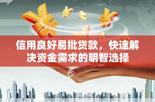 莿桐信用良好易批贷款，快速解决资金需求的明智选择