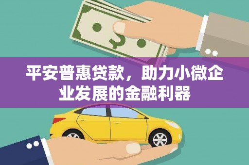 莿桐平安普惠贷款，助力小微企业发展的金融利器