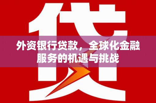 莿桐外资银行贷款，全球化金融服务的机遇与挑战