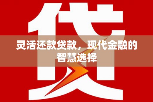 莿桐灵活还款贷款，现代金融的智慧选择