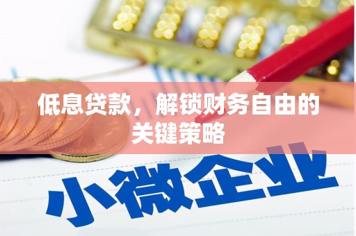 莿桐低息贷款，解锁财务自由的关键策略