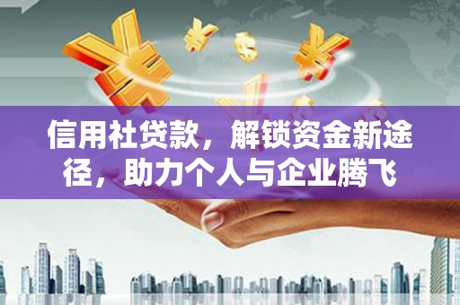 莿桐信用社贷款，解锁资金新途径，助力个人与企业腾飞