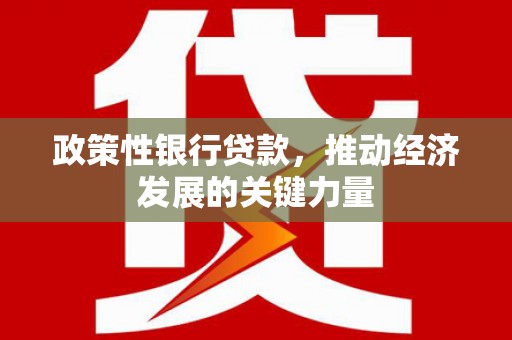 莿桐政策性银行贷款，推动经济发展的关键力量