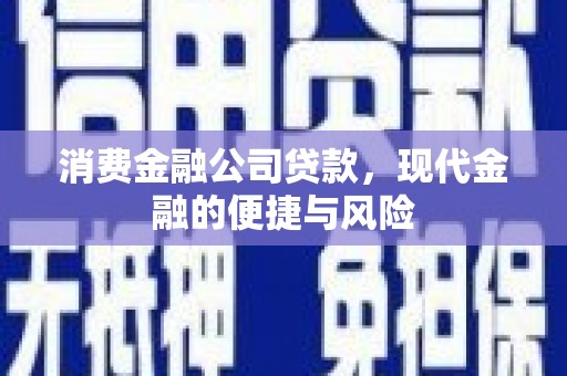 莿桐消费金融公司贷款，现代金融的便捷与风险