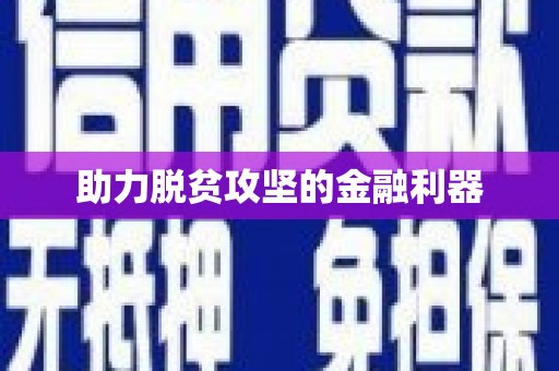 莿桐助力脱贫攻坚的金融利器