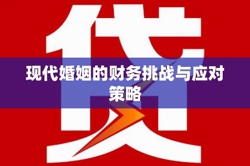 莿桐现代婚姻的财务挑战与应对策略